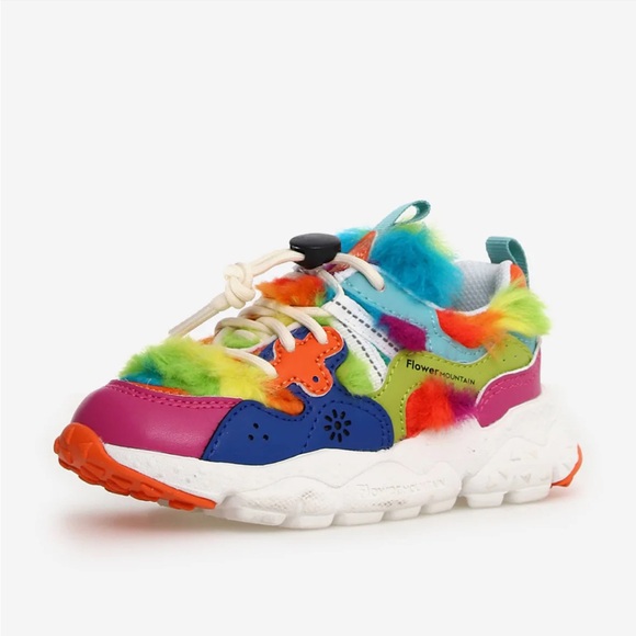 NWT Flower Mountain Kids Yamano 3 Trainers in Multicolour - Picture 2 of 12